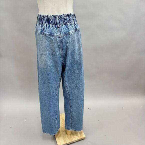 Powell Boyfriend Pull On Jeans Size Medium High Waist Paperbag - Picture 9 of 16